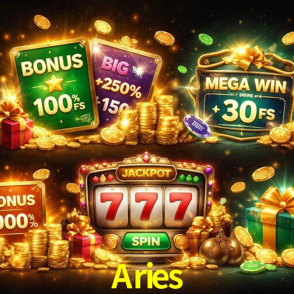 Tipos de bonos Aries incluyendo recompensas de bienvenida y promociones continuas